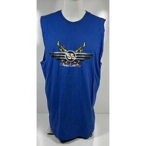 Alstyle 2006 NASCAR Michael Waltrip #55 Racing Blue Sleeveless Shirt Mens XL